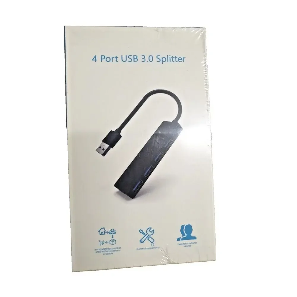 4 Ports Hub Splitter USB A Hub‎ 3.0 High Speed Adapter Multi Desktop PC Laptop